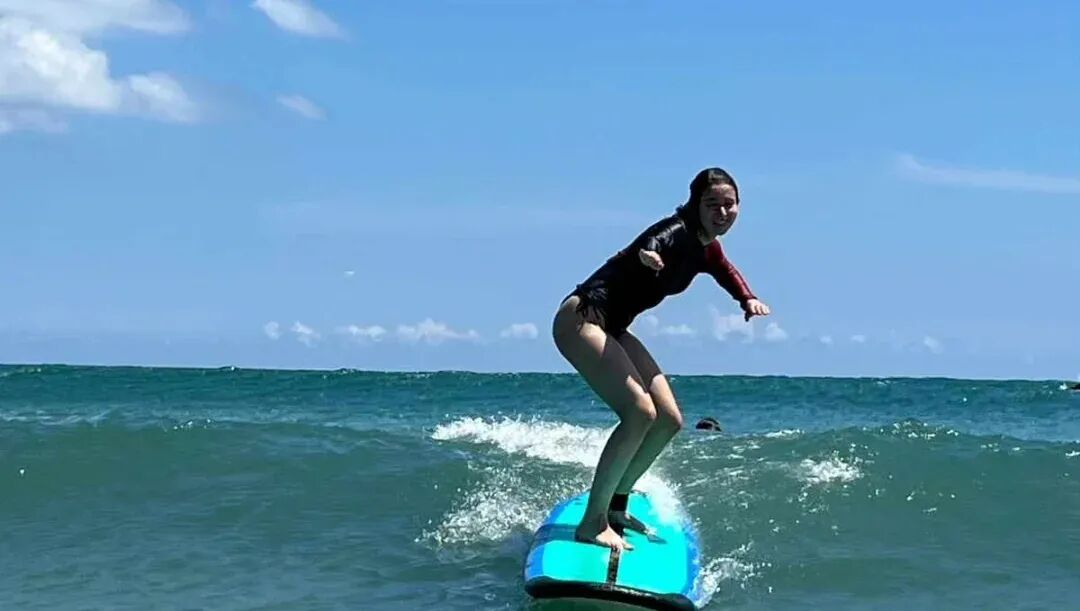 Beautiful sunset surf session at Kuta Beach